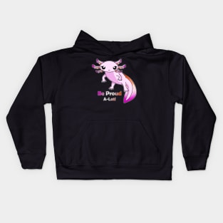 Lesbian Pride Axolotl Kids Hoodie